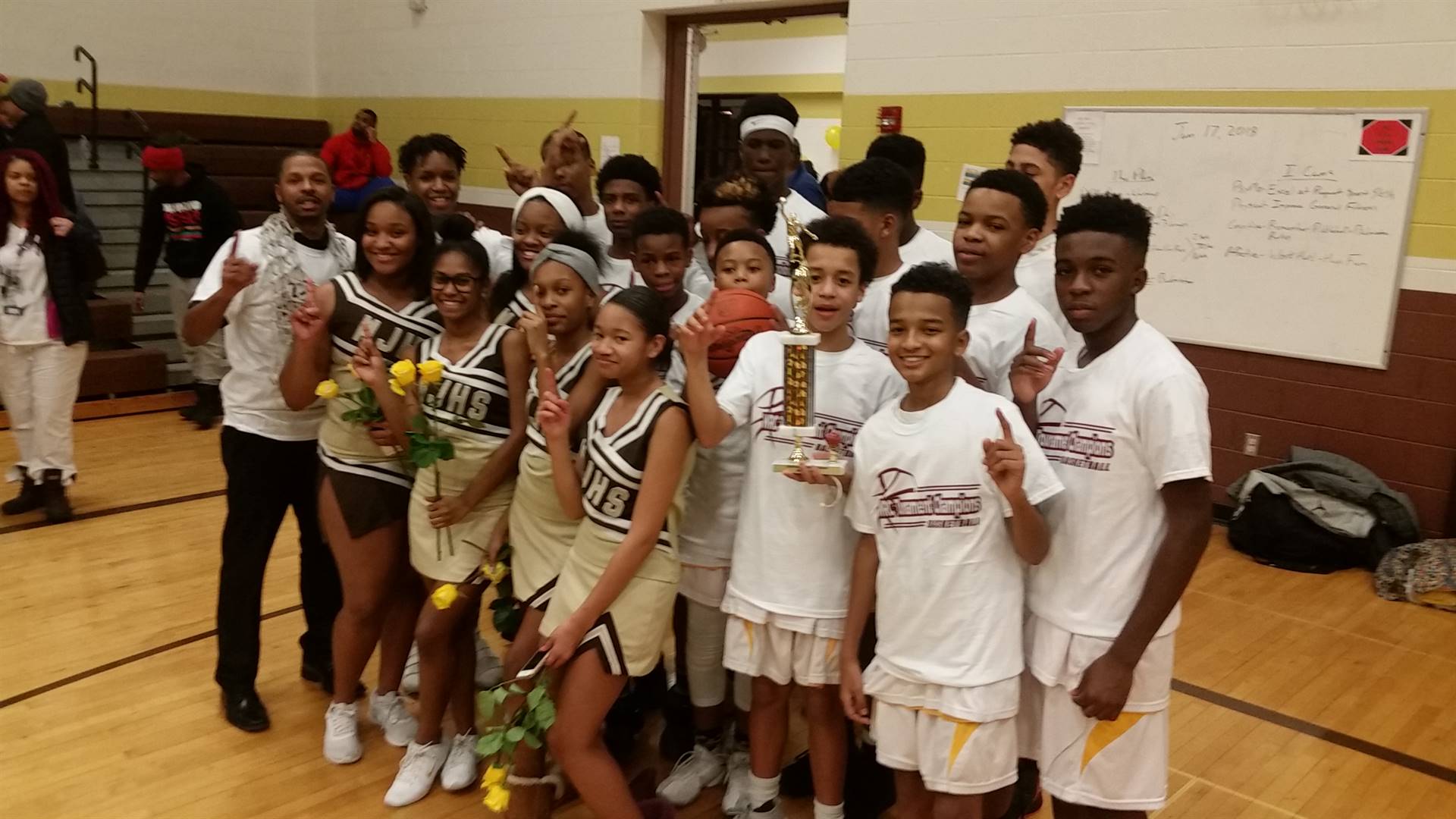 8th Grade Boys Basketball and Cheerleaders